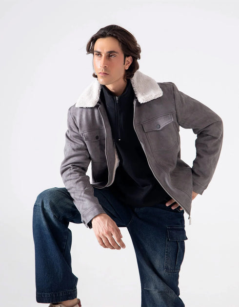 FAUX SUEDE JACKET